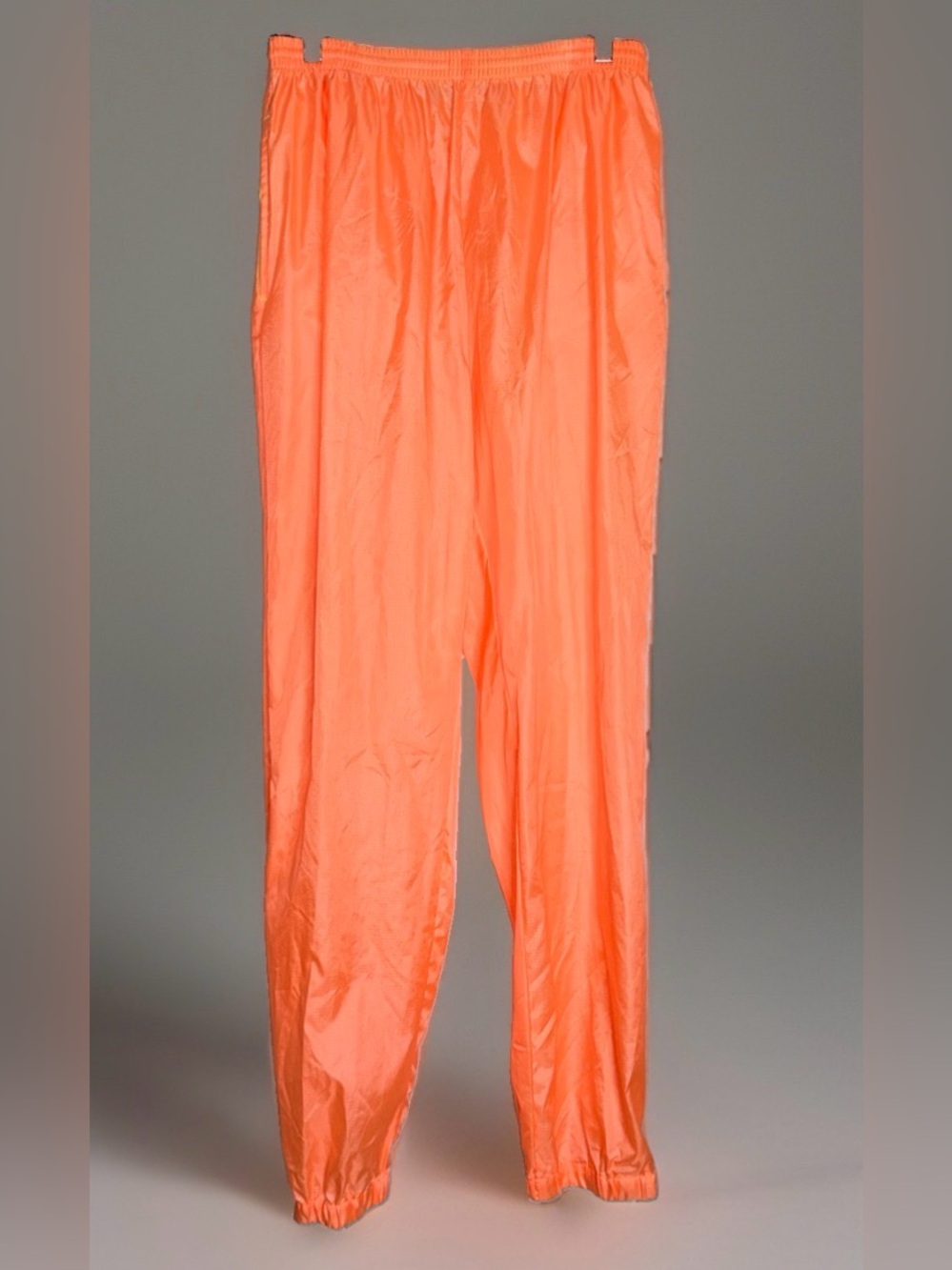 Vintage Columbia Neon Orange Pink Nylon Windbreaker Track Pants Long Womens L